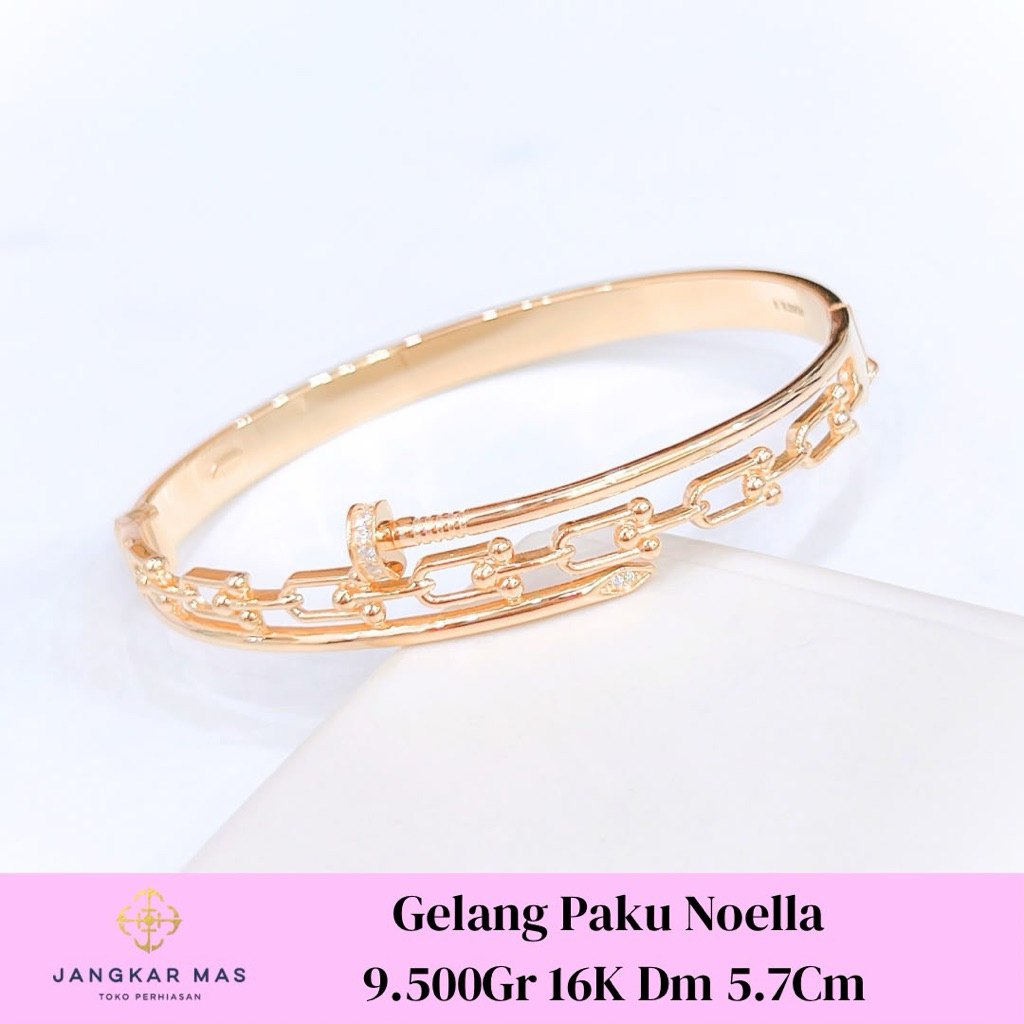 Gelang Emas Paku Noella 16K 9.500gr