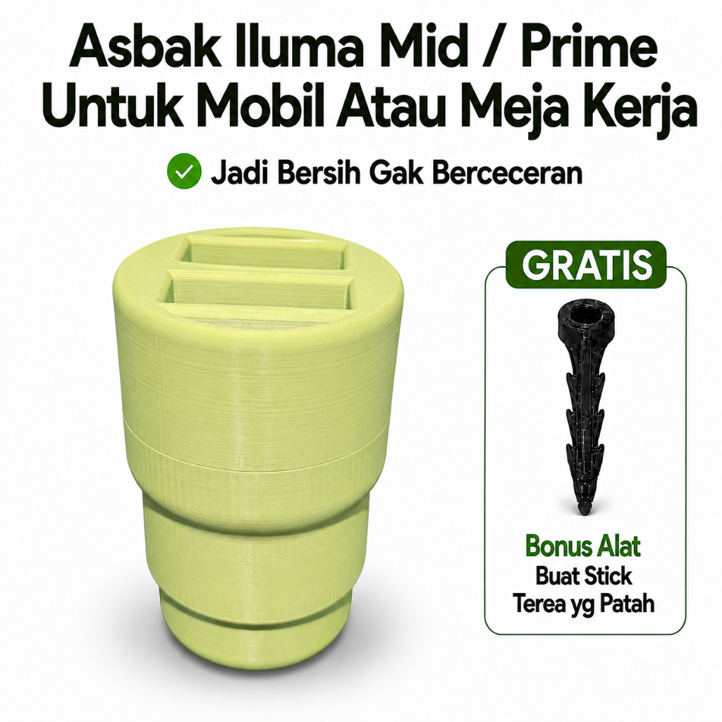 Asbak Iluma Mid / Prim. - Untuk Mobil atau Meja Kerja