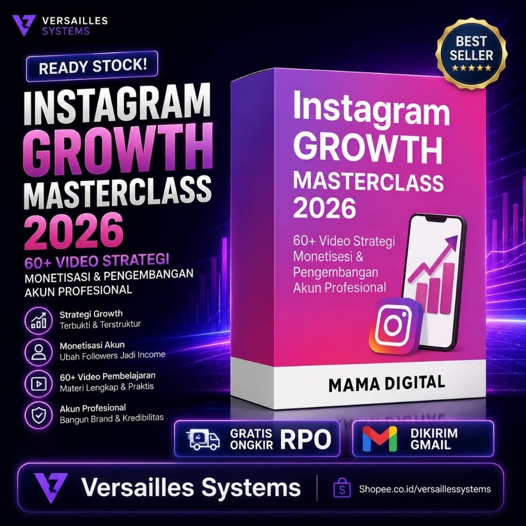 Instagram Growth Masterclass 2026 – 60+ Video Strategi Monetisasi & Pengembangan Akun Profesional