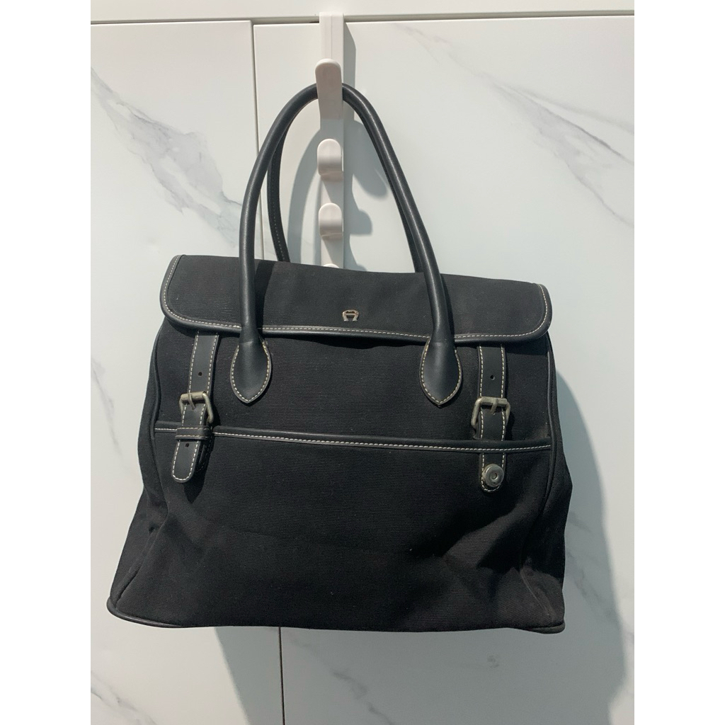 Aigner Black Denim Shoulder Bag