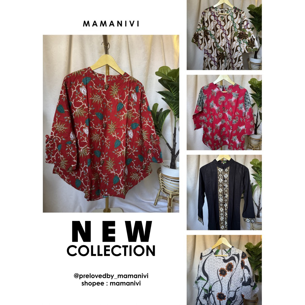 PRELOVED BLOUSE BATIK WANITA MODERN ELEGAN