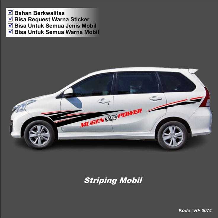 Sticker mobil avanza xenia dll stiker list variasi mobil avanza mugen power keren tahan lama
