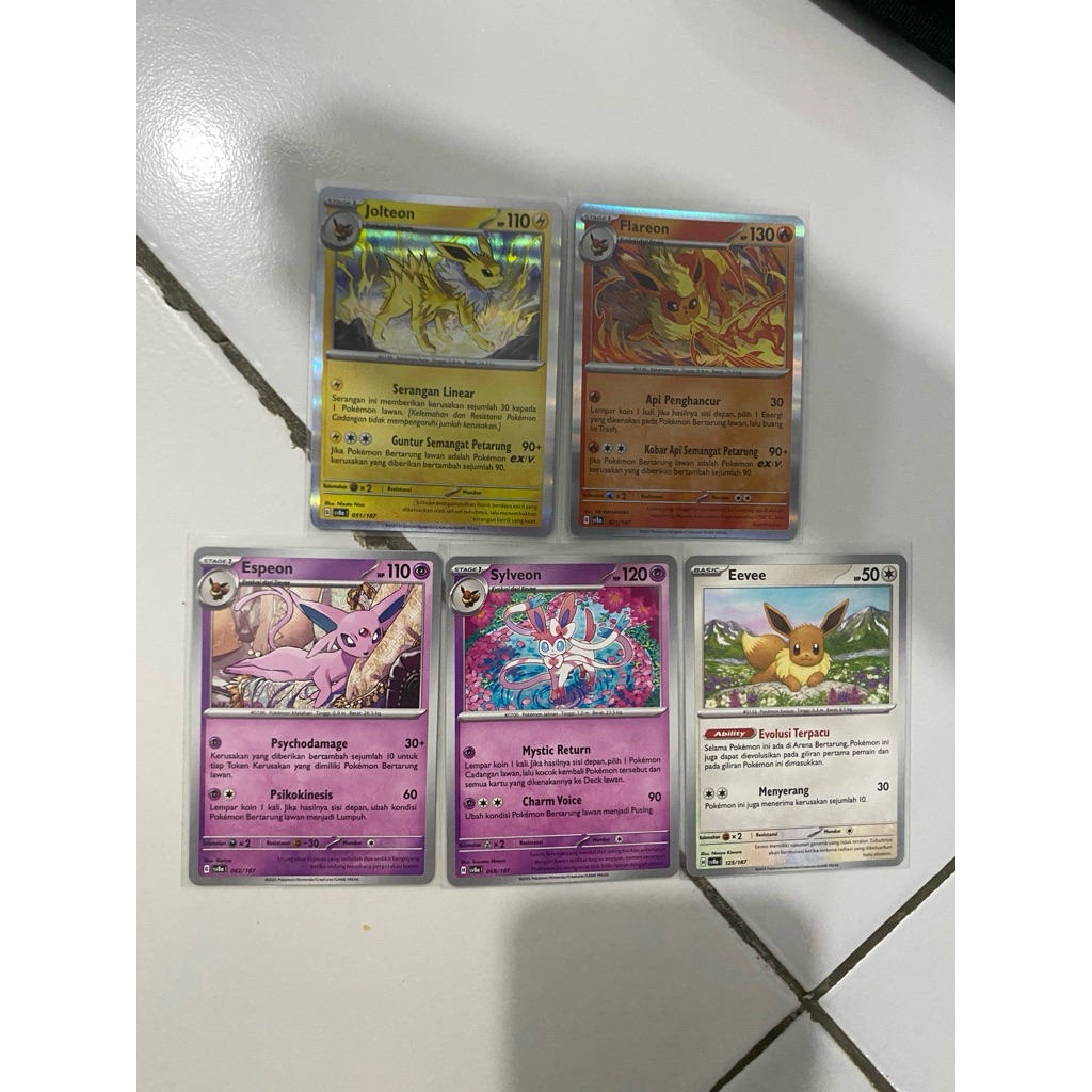Kartu Pokemon Eevee set