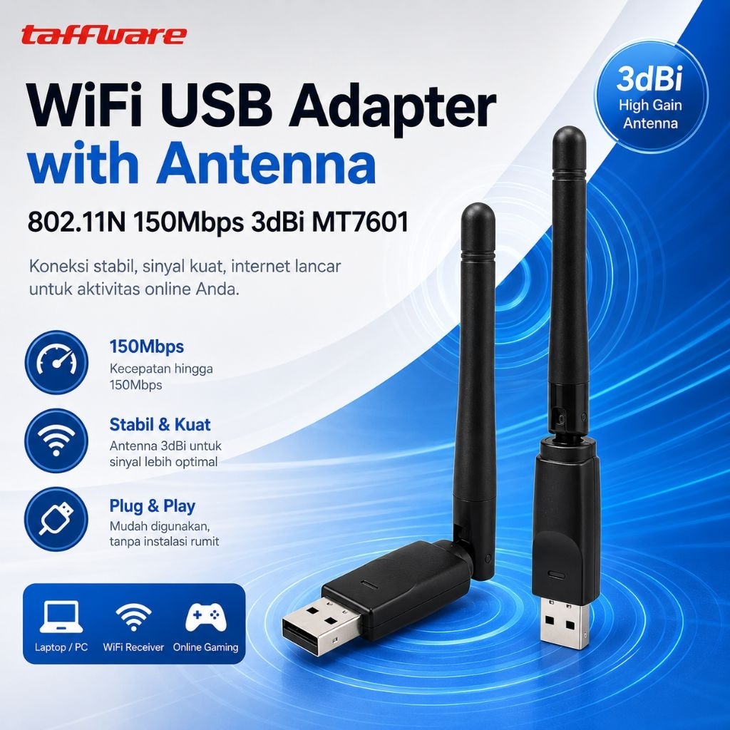 USB Wifi Dongle MT7601 Adapter Wifi PC Laptop Set Top Box Matrix dan Luby