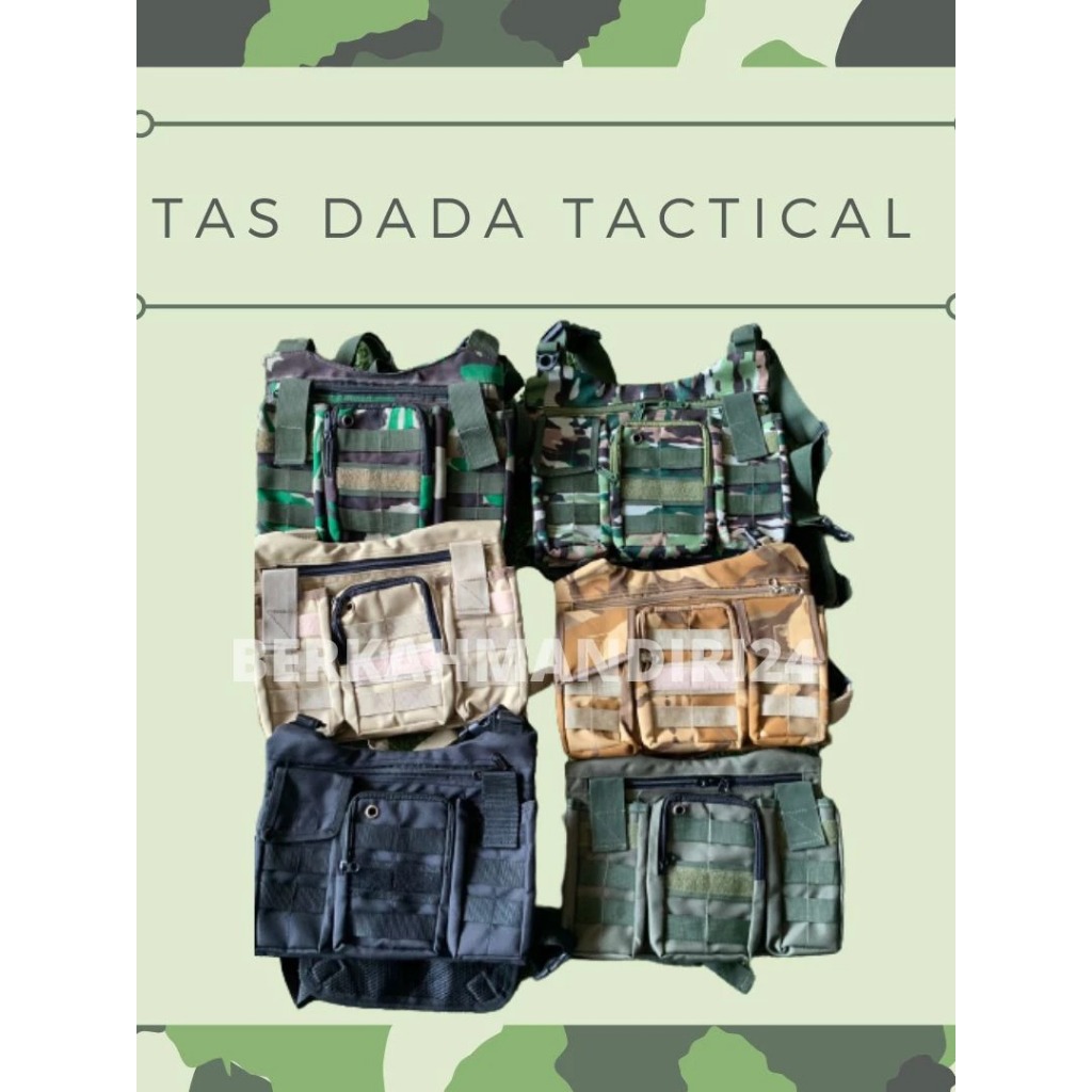 Tas Rompi Dada Tactical Militer TNI AD Tas Chest Bag Multifungsi Depan Dada