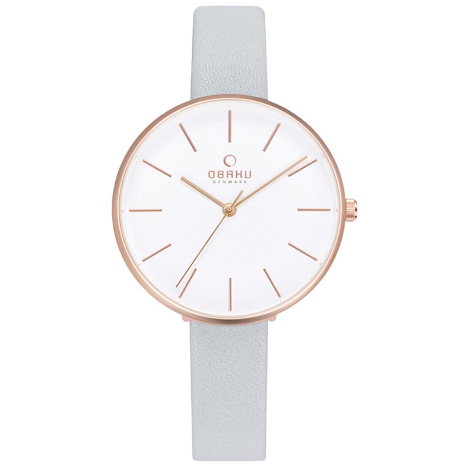 Jam Tangan Wanita Obaku Viol-Dove Analog White Dial Women's Watch - V211LXVIRL