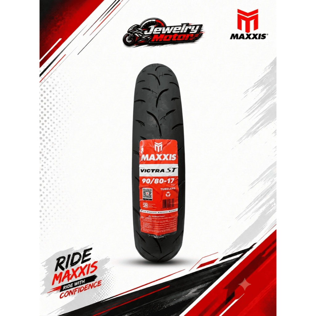 BAN LUAR TUBELESS MAXXIS 90/80-17 VICTRA ST