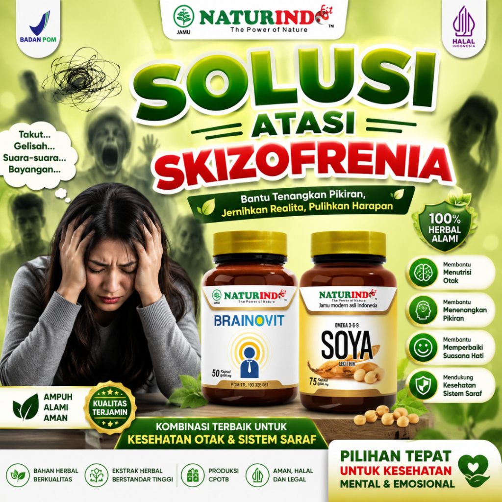 Obat Skizofrenia Halusinasi Delusi Cemas Berlebihan Anxiety Herbal Alami Naturindo