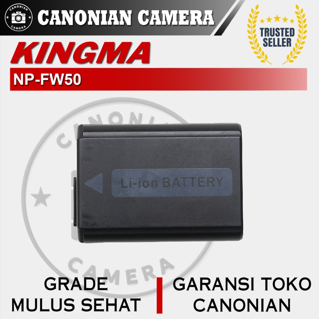 Battery Baterai Kingma NP-FW50 For Sony  A6000 / A6300 / A6400 / A6500 / A7 DLL Second