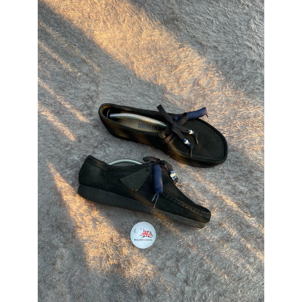 Clarks Wallabees Black Suede