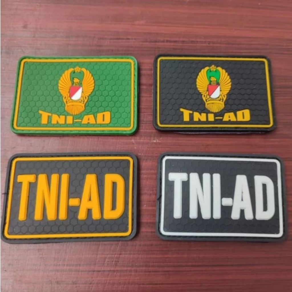 patch rubber logo tni ad/emblem karet logo tni ad