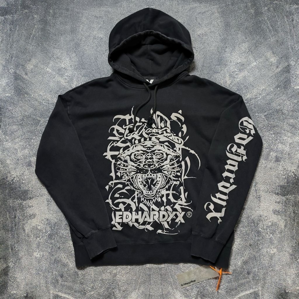 (XL-2XL) ED HARDY X Spellout Hoodie