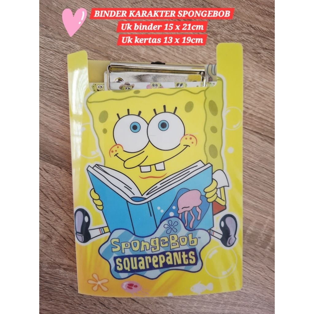binder A6 karakter spongebob binder karakter A5 spongebob binder sekolah kartun spongebob buku tulis