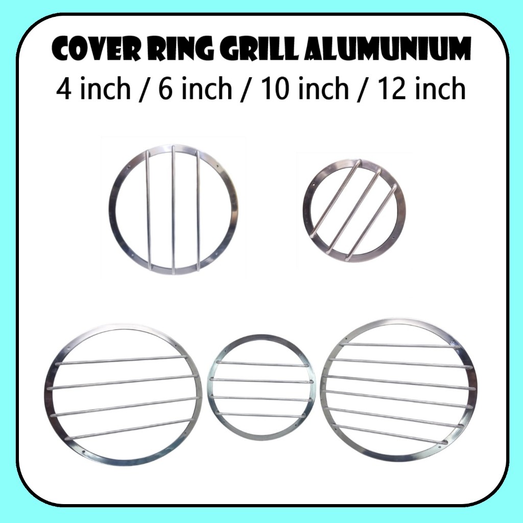 S-NET Grill Penutup Speaker Alumunium Chrome  - Cover Ring Grill Tutup Speaker 4 inch / 6 inch / 10 