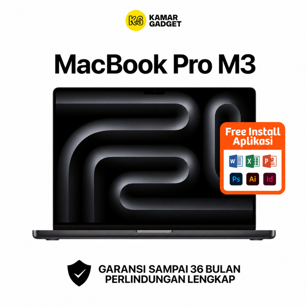 Apple MacBook Pro M3 Pro 16 inch 18/512GB Silver New Garansi Resmi