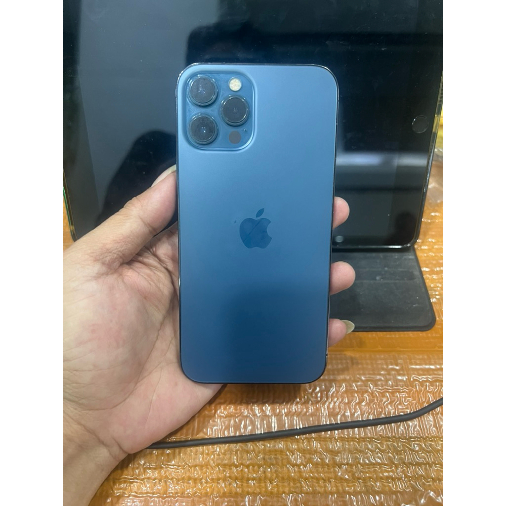 Iphone 12 promax 128gb blue ex garansi Ibox
