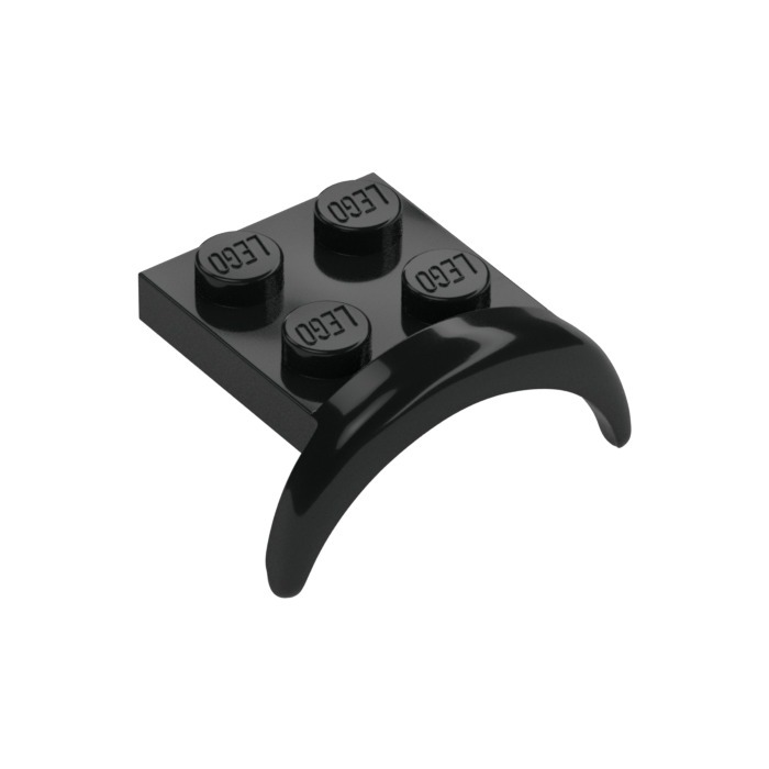 Lego Black Part 49097 Vehicle, Mudguard 3 x 3 x 1 with Arch Round