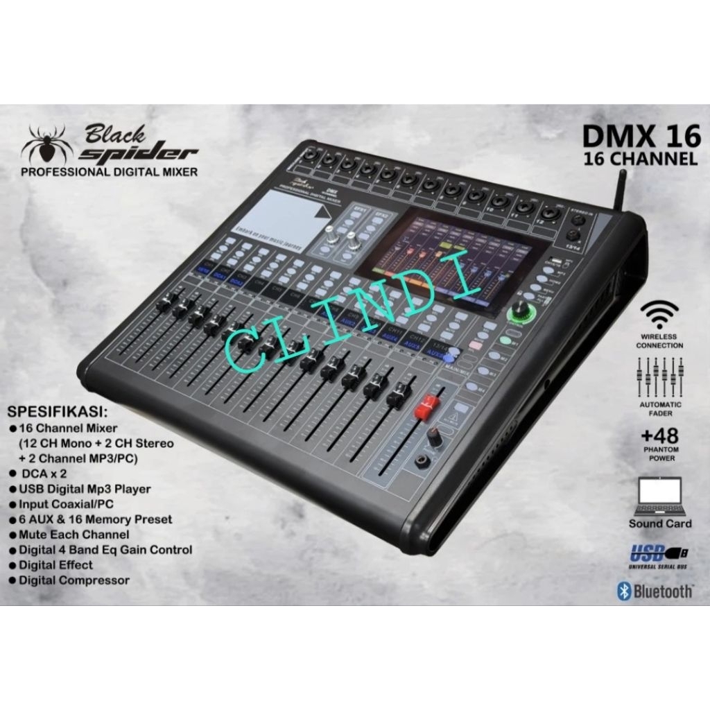 Black Spider DMX 16 Professional Digital Mixer – 16 Channel
