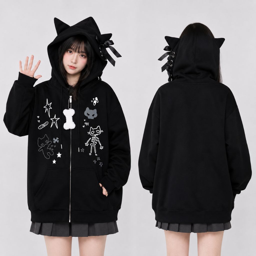 jacket sweater dark korean code 002 siyoon