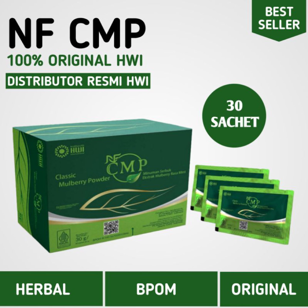 cmp hwi original bpom asli 30 sachet klorofil herbal detox hwi cmp rasa mint murberry daun kelor