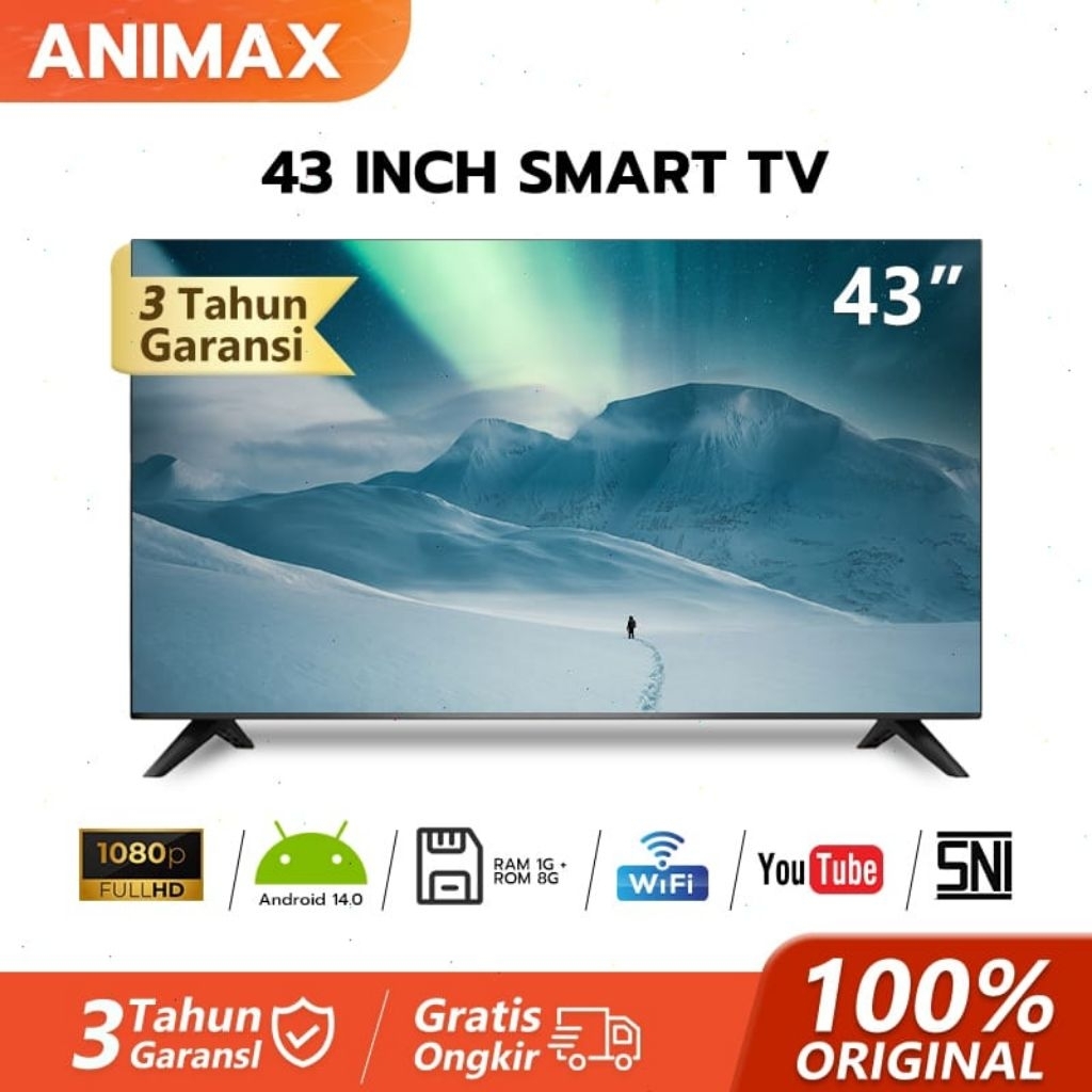 TV ANIMAX SMART TV ANDROID 43 INCH
