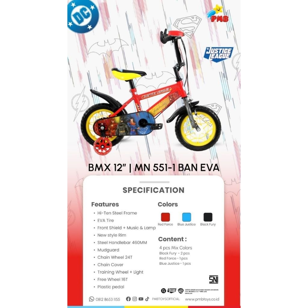 SEPEDA ANAK BMX 12 FOSTER BAN EVA
