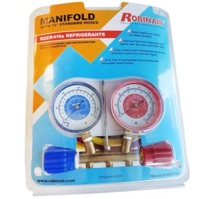 Manifold AC R22 R410A Robinair 40179C