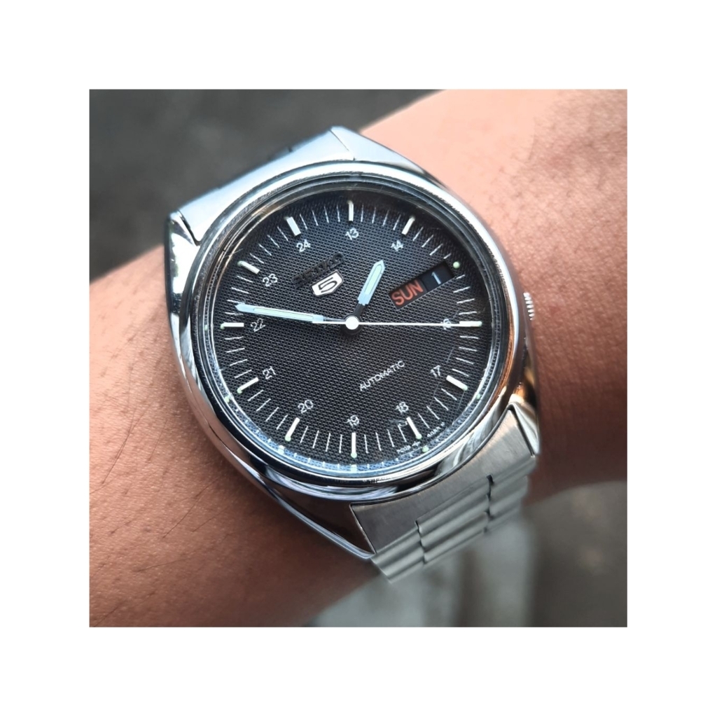 Seiko 5 Automatic 7009 Military Black Dial Mulus Rare Vintage 100% Original