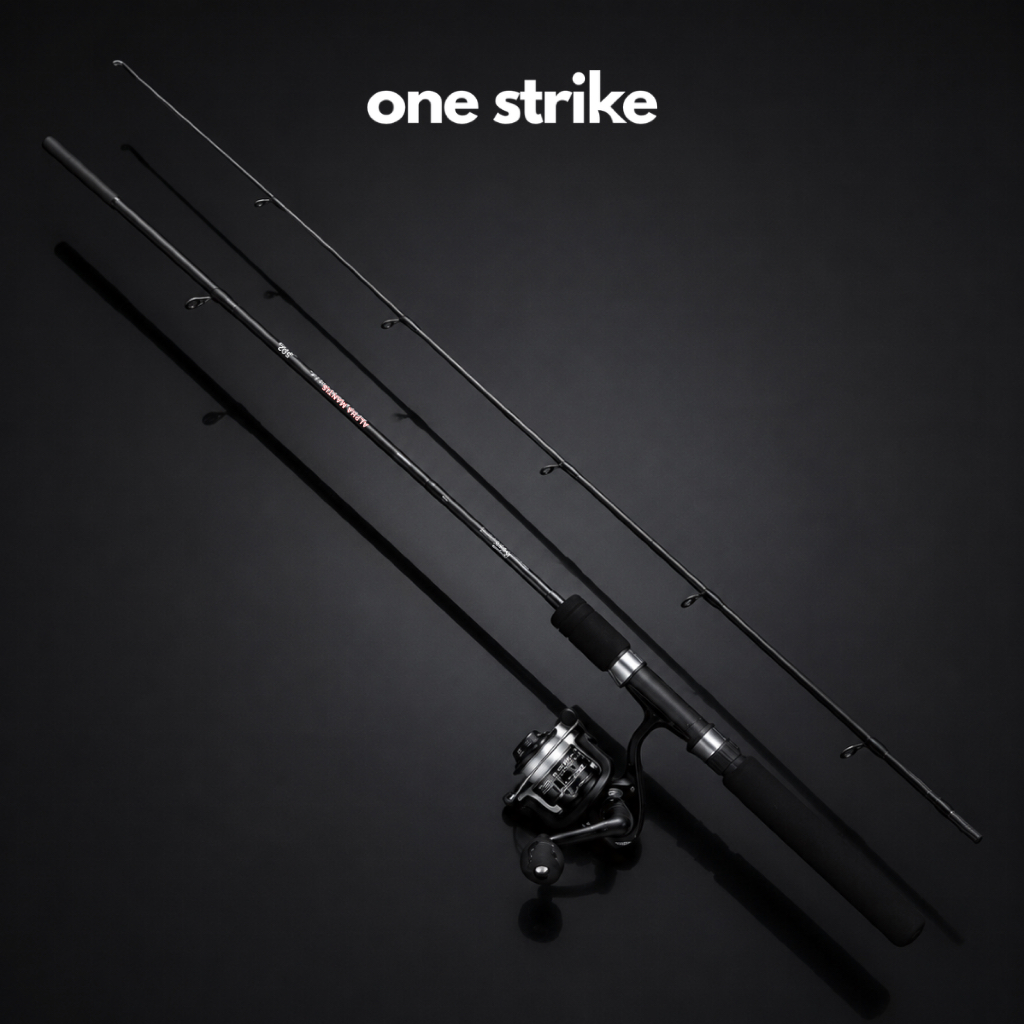 Joran Set Pancing Lentur Reel Dengan Free Senar Sambung Dua Udang Alpha Mantis