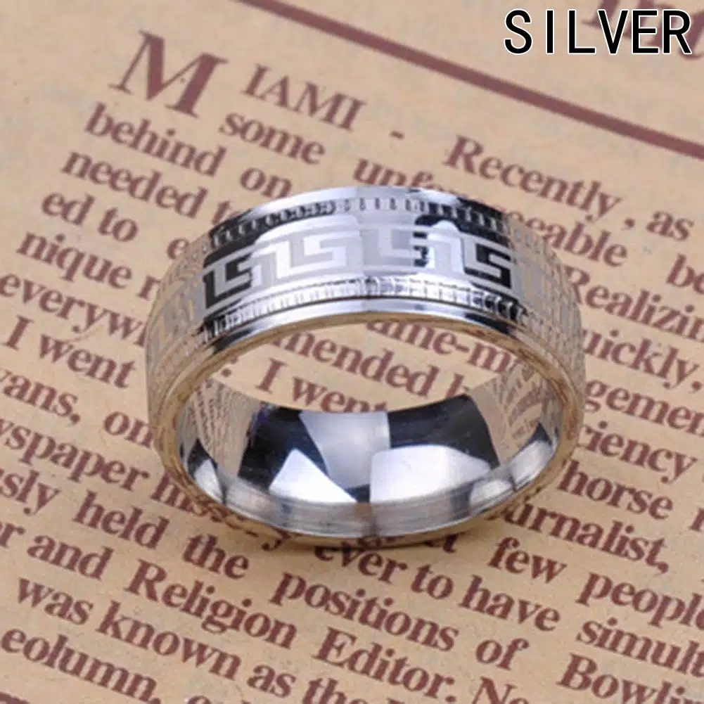 Cincin Pria Titanium Silver Anti Karat Keren