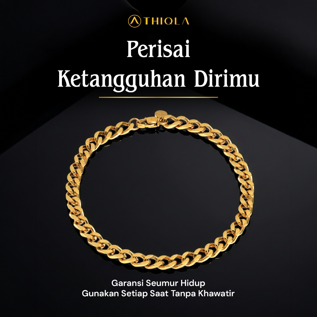 THIQLA - Gelang Sisik Naga Besar MAHARANI - Gelang Adjustable Wanita Latina Style utk Tangan Kecil a