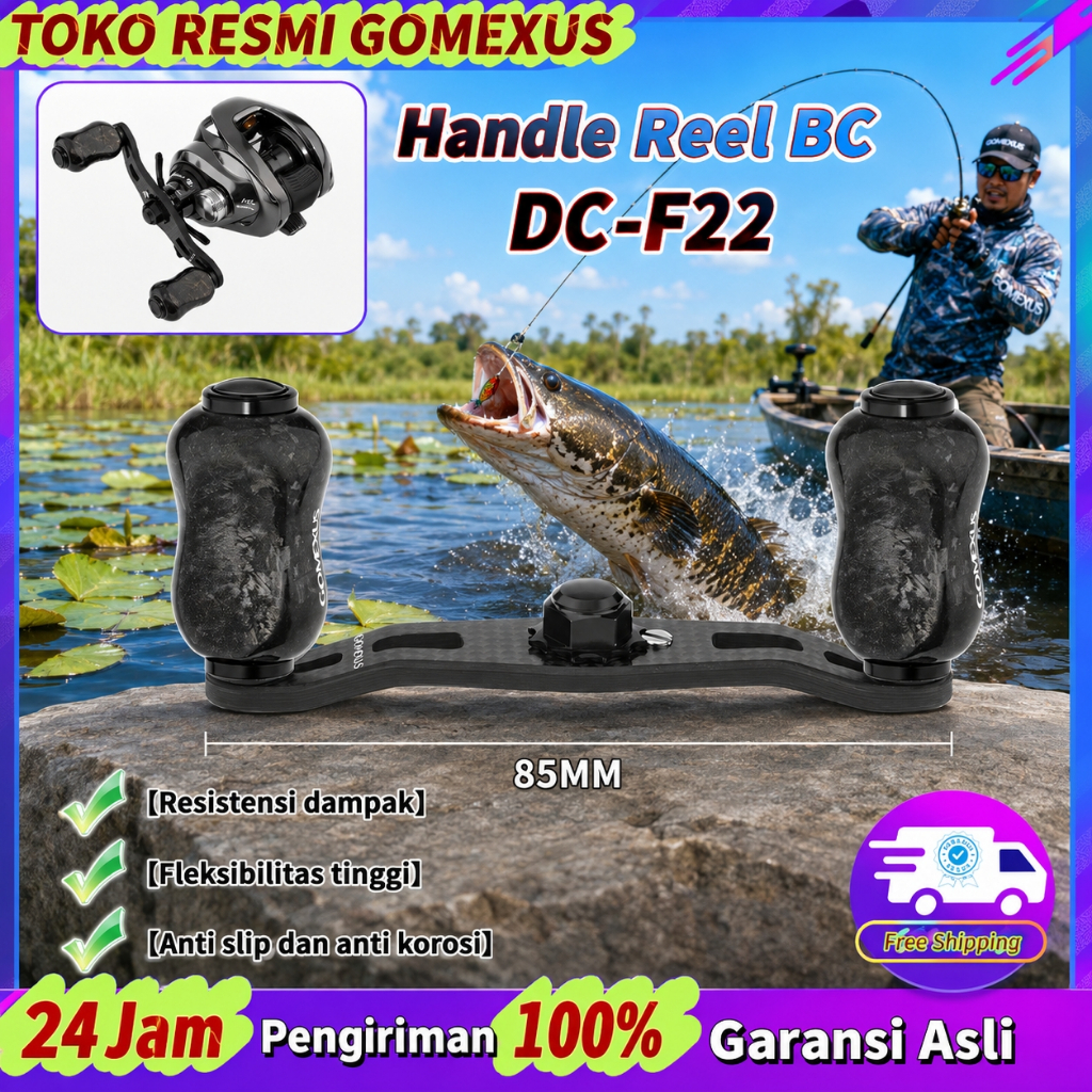 Gomexus DC-F22 Twin Handle Reel Karbon fiber Berlaku untuk Shimano Daiwa  BC universal untuk kiri da