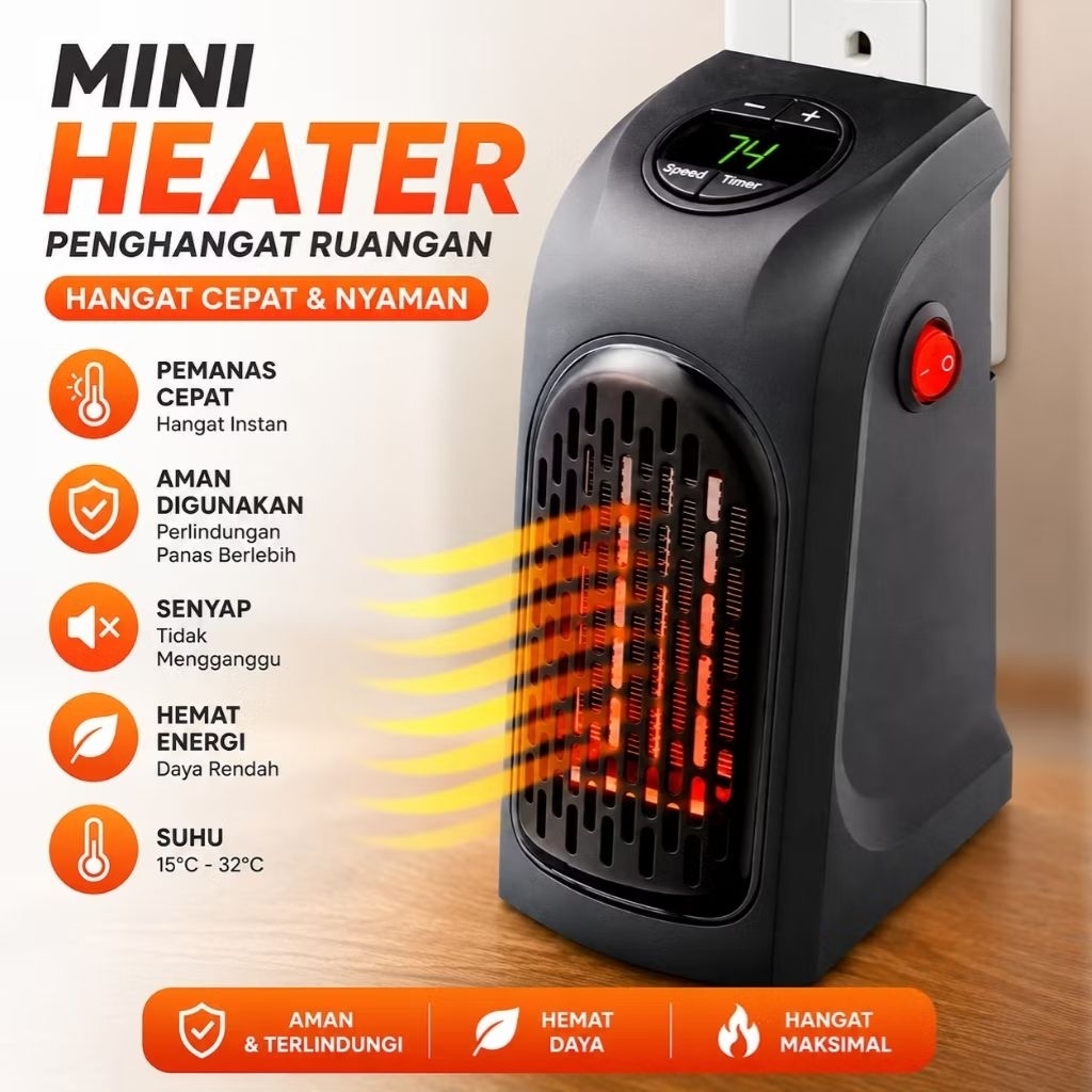Mini Heater Penghangat Ruangan / Heater Blower Fan Pemanas Ruang Portable