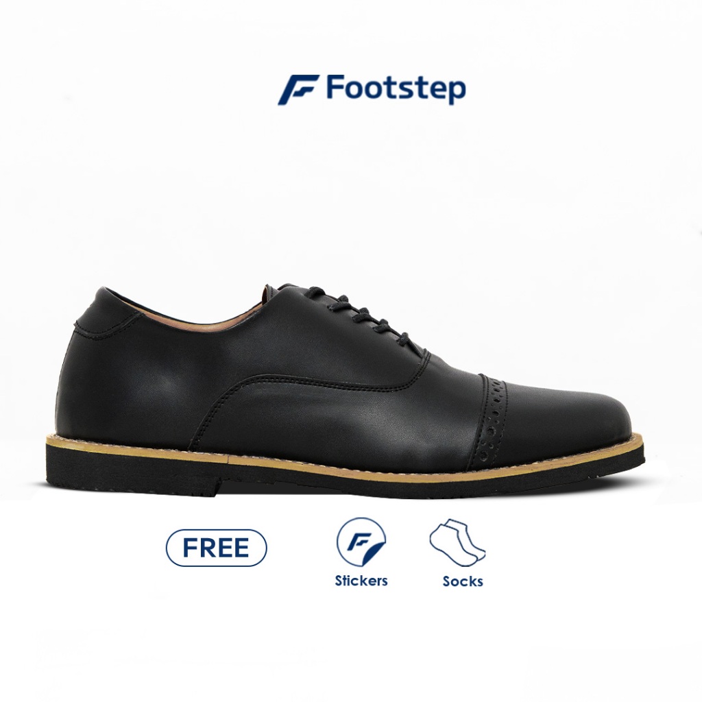 Pantofel Pria Footstep Sepatu Pantofel Pria Footstep Footwear - Legacy Oxford Black Footstep Footwea