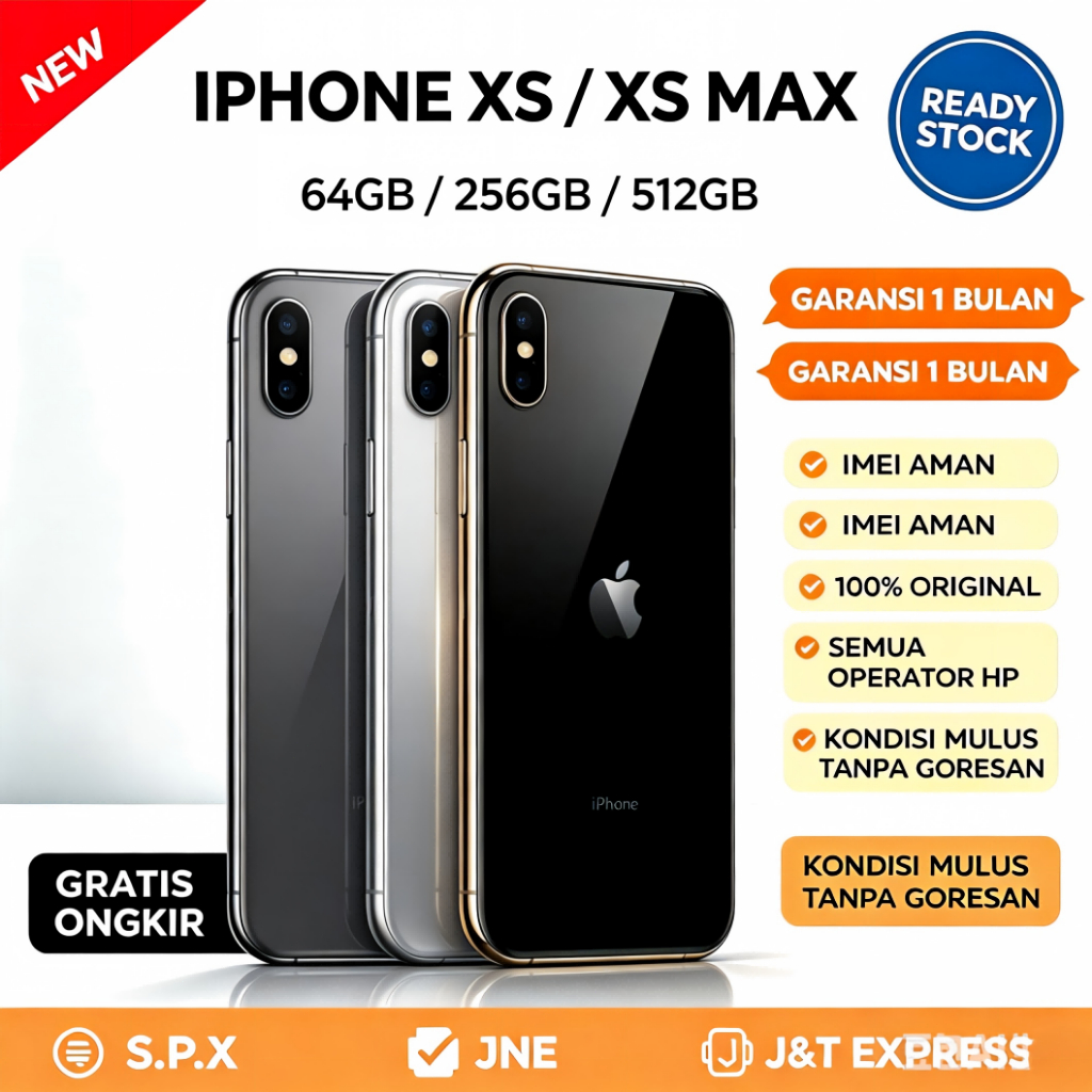 iPhone XS/XSMAX 64G 256GB Second Bekas Like new | Fullset Second Berkualitas Original 100%