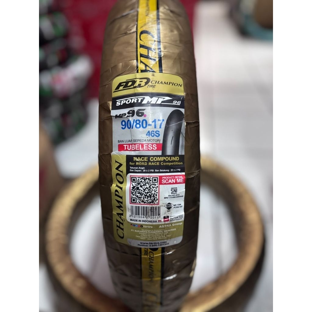 BAN LUAR FDR 90/80-17 TL SPORT MP96