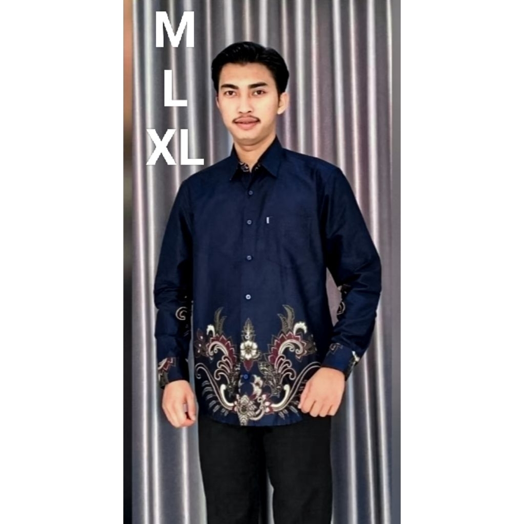 Kemeja Batik Pria ERKAPE Premium – Motif Elegan Berwibawa | Formal dan Kondangan (M L XL)