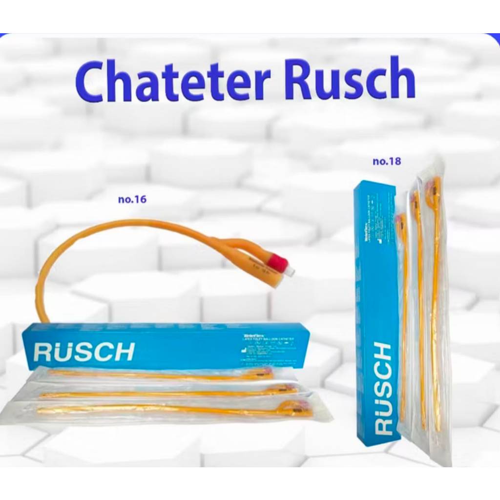 Foley Catheter Silicone Rusch ORIGINAL No 16 1 pcs - Selang Kateter