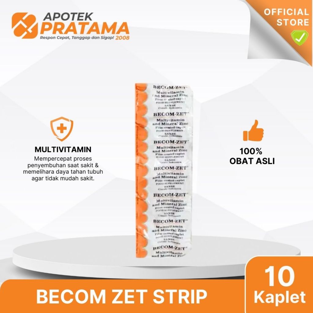 BECOM ZET STRIP (10 KAPLET) / BECOM Z TABLET STRIP