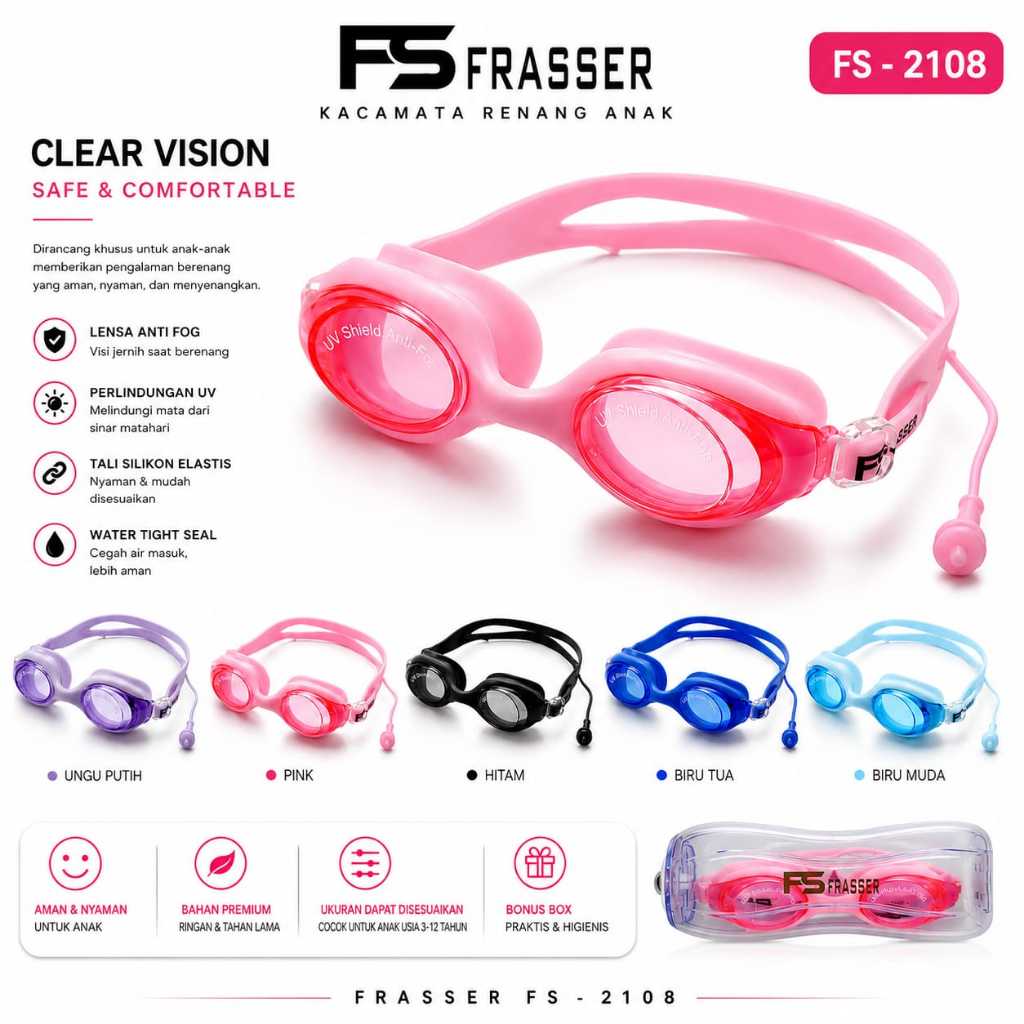 Kacamata Renang Dewasa Swimming Goggles Original BN 01 KMR 2108
