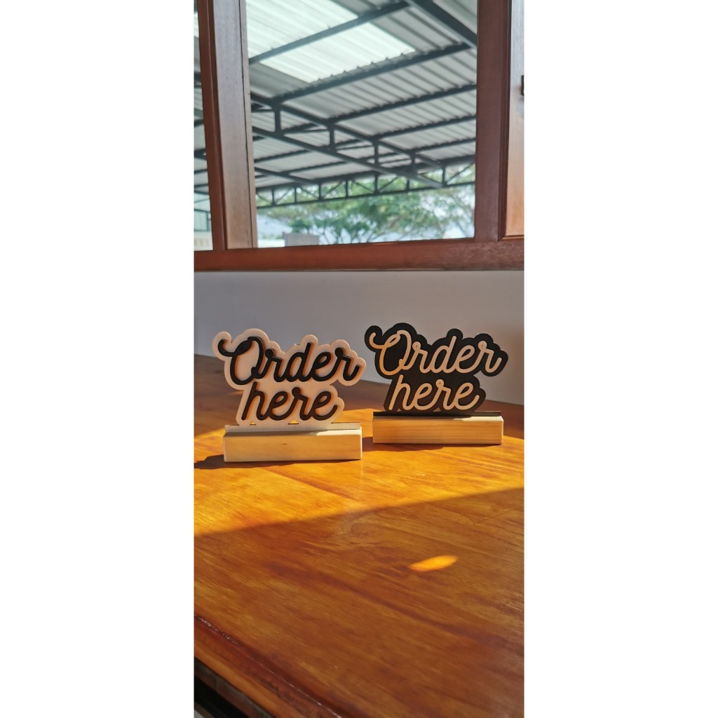 TANDA CAFE / SIGN MEJA CAFE / ORDER HERE KASIR RESERVED