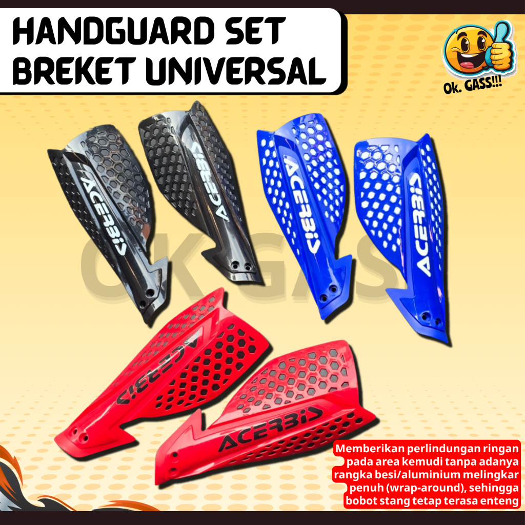 PROMO HANDGUARD ACERBIS MODEL ULTIMATE UNIVERSAL KLX CRF WR155 MOTOCROSS D-TRACKER BEAT STREET X-RID