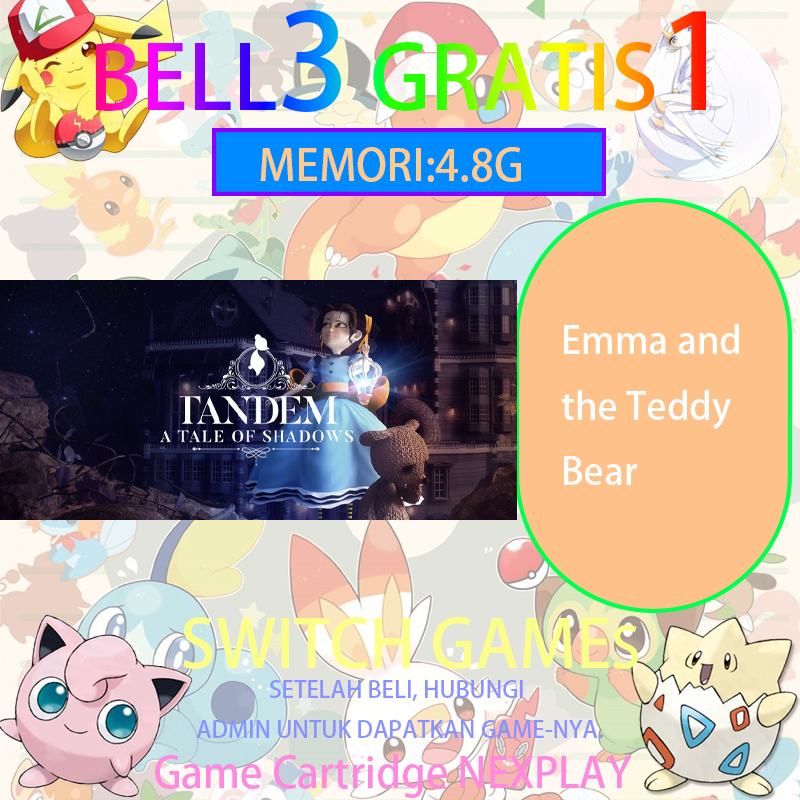 Emma & Teddy Nintendo Switch Beli 3 Gratis 1 Kaset virtual