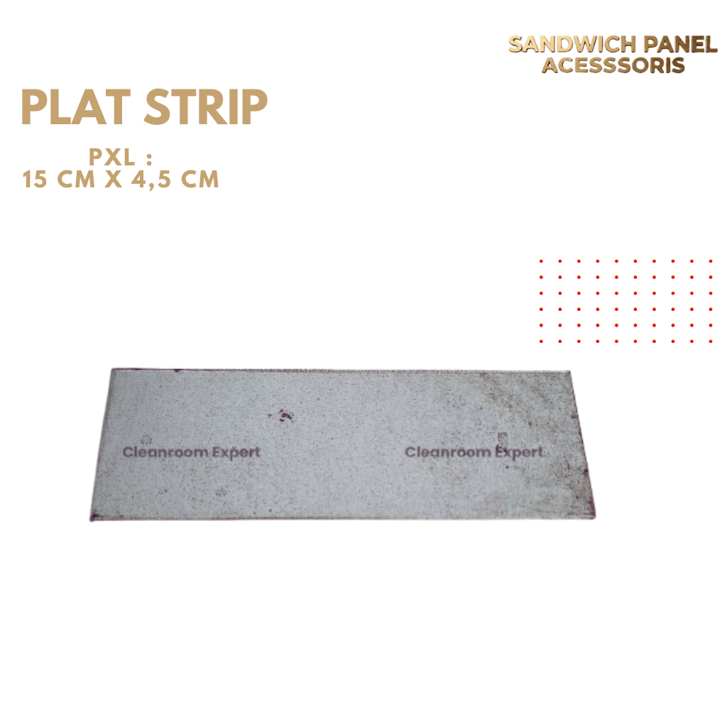Plat Strip Sandwich Panel Acessoris 15cm x 4,5cm Perak Permukaan Kasar Plat Strip Stainless Steel 15