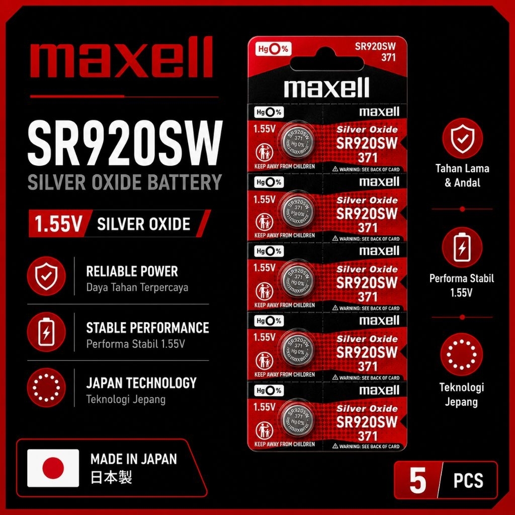 maxell 920 sr920sw baterai original