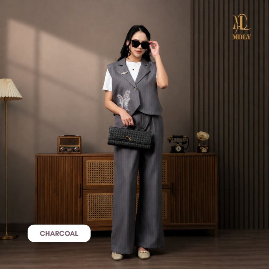 MDLY/One set Levia by Mdly/One set terbaru/One set elegant/One set premium