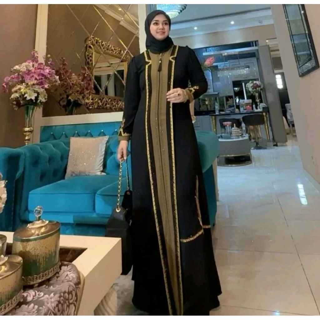NAMEERA DRESS BY NAZWA ABAYA, GAMIS ABAYA NAZWA, BUSANA MUSLIM PREMIUMj