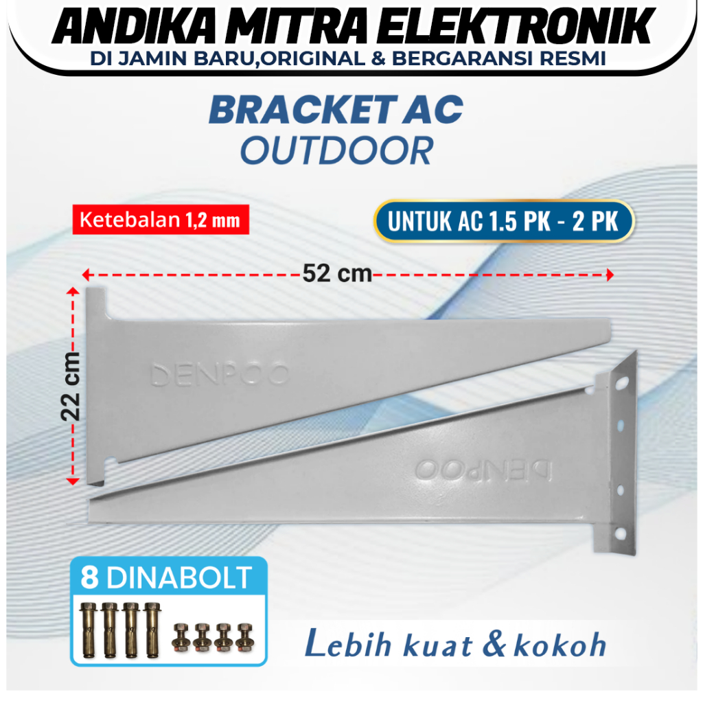 Bracket AC Denpoo Outdoor 1 PK sampai 2 PK / Dudukan AC Outdoor Tebal Merk Denpoo