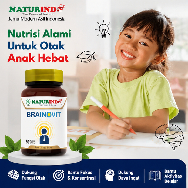 Brainovit Vitamin Otak Anak Cerdas Dan Dewasa Peningkat Daya Ingat Suplemen Nutrisi Otak Daya Ingat 