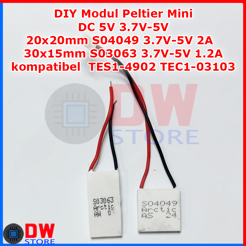 DIY Modul Peltier Mini Keramic Pendingin Heatsink Cooling Pad Thermoelectric Cooler DC 5V 3.7V-5V 2A